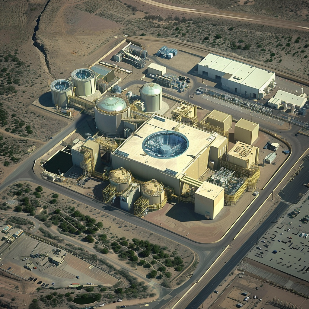 Birds eye view of a modern SMR facility